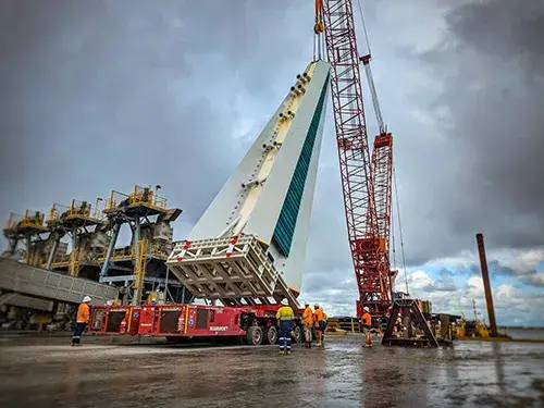 Pivotement de la Base de Pylône de Pont
