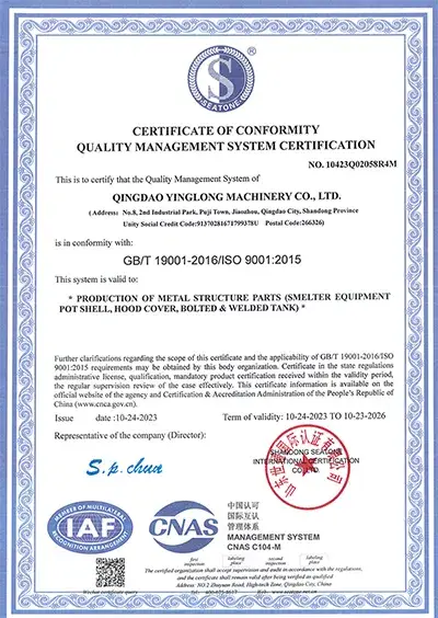Certification ISO 9001:2015 
