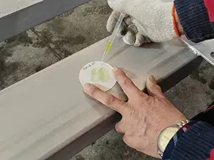 Test au Colorant Bleu